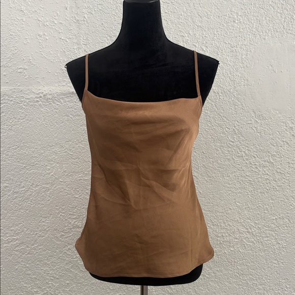 Express Capsule Wardrobe Top Cowl Neck Satin Brown Fairy Whismigoth Cami Small - Picture 2 of 8